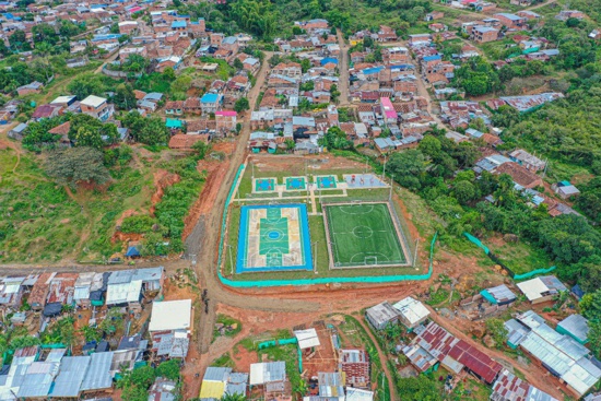 Inauguran dos polideportivos y 19 tramos de vías en Quilichao Inauguran dos polideportivos y 19 tramos de vías en Quilichao