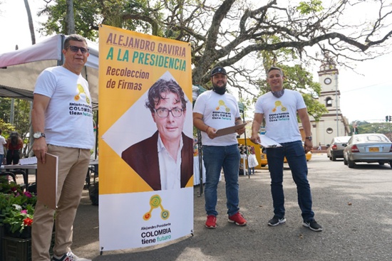 Recolección de firmas para la candidatura a la presidencia de Alejandro Gaviria en Santander de Quilichao Recolección de firmas para la candidatura a la presidencia de Alejandro Gaviria en Santander de Quilichao