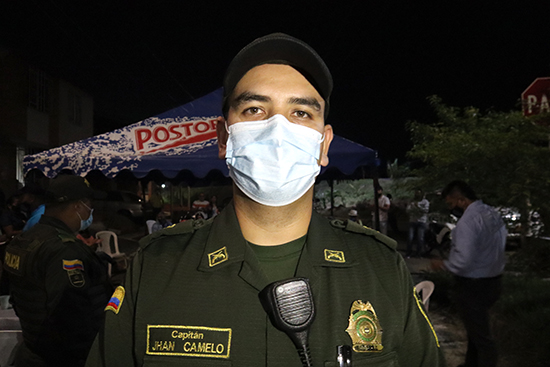 Capitán Jhan Camelo, comandante de la Estación de Policía de Santander de Quilichao Capitán Jhan Camelo, comandante de la Estación de Policía de Santander de Quilichao