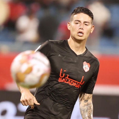 En el debut de James en Catar, su equipo perdió por goleada