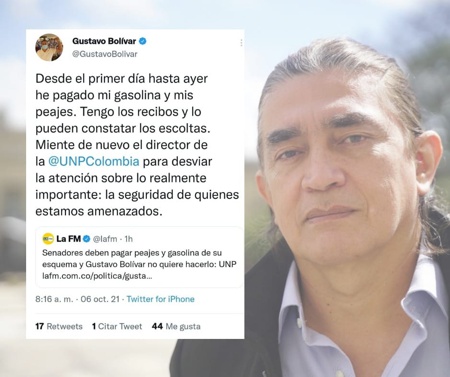 Gustavo Bolívar abandonará el país por su seguridad Gustavo Bolívar abandonará el país por su seguridad
