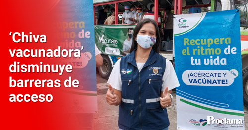 Más de 500 personas se han vacunado en la 'chiva vacunadora'