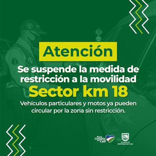 Se levanta la restricción de movilidad en la vía al mar los fines de semana