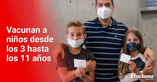 En Cali se vacunará a niños entre 3 y 11 años en colegios y megacentros