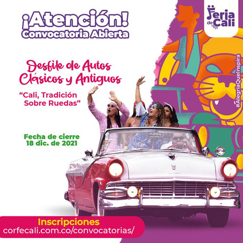 Abierta convocatoria para inscribir autos antiguos para desfile de la Feria