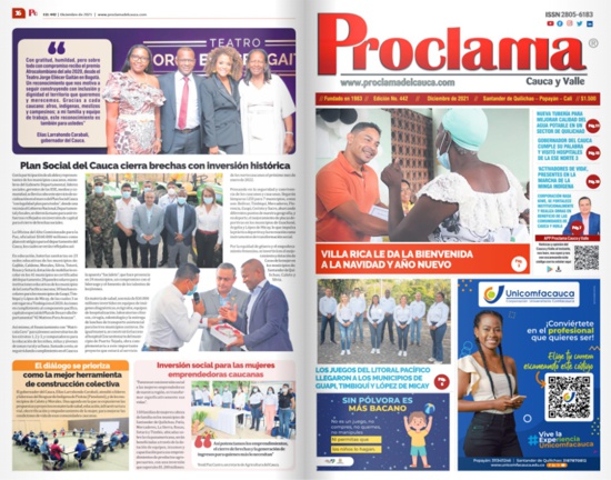 En circulación la Edición Impresa No. 442 de Proclama del Cauca y Valle - Diciembre 2021