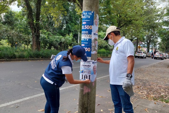 Continúan los operativos de control de propaganda política en Popayán