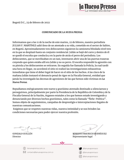 Arrecian ataques contra la prensa libre
