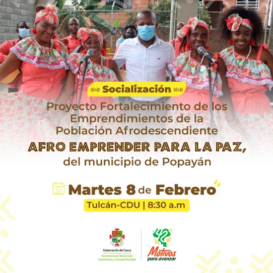 Invitación: ‘Afro Emprender para la paz’. Invitación: ‘Afro Emprender para la paz’.