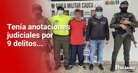 A la cárcel presunto responsable de homicidio en Popayán