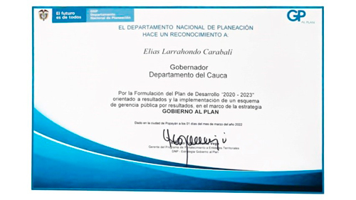 DNP reconoce a la Gobernación del Cauca como modelo de gerencia pública DNP reconoce a la Gobernación del Cauca como modelo de gerencia pública