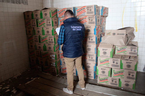 Gobernación del Cauca decomisó aguardiente antioqueño por contrabando
