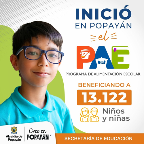 Inició el Programa de Alimentación Escolar en Popayán Inició el Programa de Alimentación Escolar en Popayán