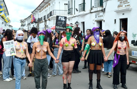 Movimientos feministas de Popayán alzaron su voz de protesta