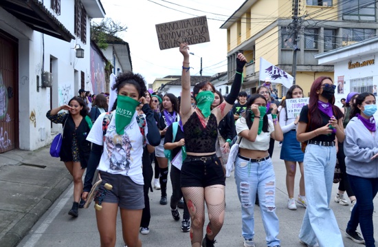 Movimientos feministas de Popayán alzaron su voz de protesta