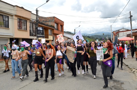 Movimientos feministas de Popayán alzaron su voz de protesta