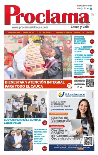 Periódico Proclama Cauca y Valle - Edición Impresa No. 444 - Marzo - Abril 2022