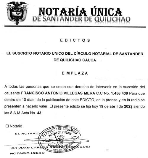 Francisco Antonio Villegas Mera
