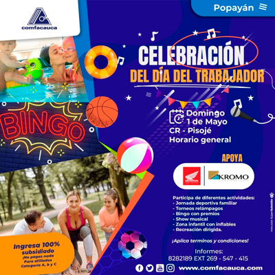 Celebra el Día del Trabajador con Comfacauca 