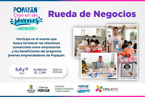 Jóvenes emprendedores de Popayán participarán en rueda de negocios Jóvenes emprendedores de Popayán participarán en rueda de negocios