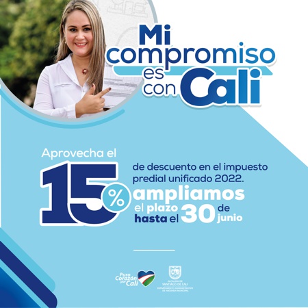 Descuento por pronto pago del impuesto predial se extiende hasta el 30 de junio en Cali