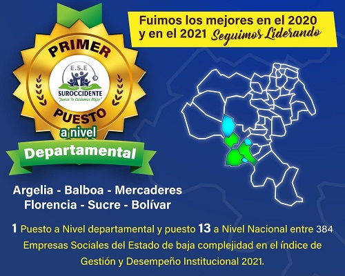 ESE Suroccidente - La mejor Empresa Social del Estado del Cauca - 2021 ESE Suroccidente - La mejor Empresa Social del Estado del Cauca - 2021