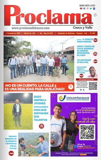 En circulación la Edición Impresa No. 446 de Proclama Cauca y Valle - Mayo - Junio 2022 En circulación la Edición Impresa No. 446 de Proclama Cauca y Valle - Mayo - Junio 2022