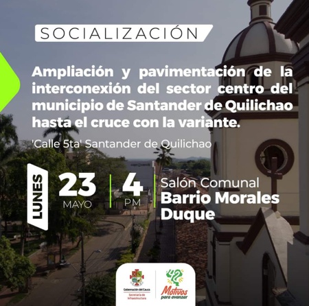 Socialización de la Calle 5ta en Santander de Quilichao - Gobernación del Cauca