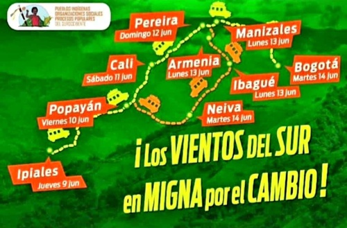 Anuncian llegada de la Minga a Cali este sábado 11 de junio Anuncian llegada de la Minga a Cali este sábado 11 de junio