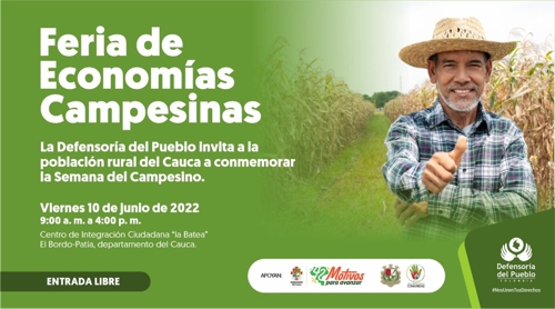 Defensoría apoya fortalecimiento de economías campesinas del Macizo