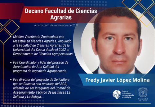 Facultad de Ciencias Agrarias - Fredy Javier López Molina Facultad de Ciencias Agrarias - Fredy Javier López Molina