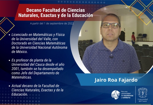 Facultad de Ciencias Naturales, Exactas y de la Educación - Jairo Roa Fajardo Facultad de Ciencias Naturales, Exactas y de la Educación - Jairo Roa Fajardo