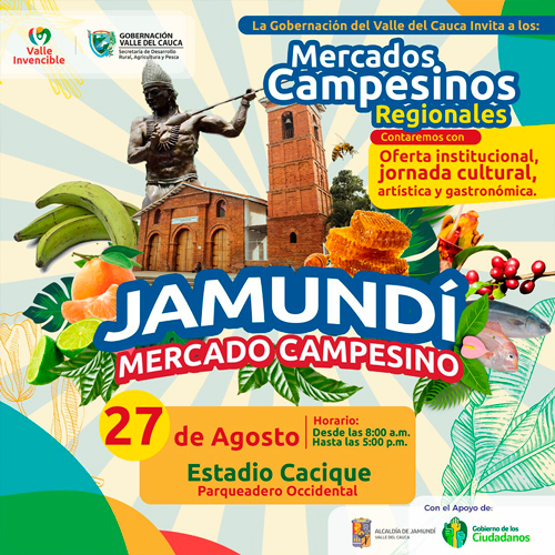 El gran mercado campesino llega a Jamundí El gran mercado campesino llega a Jamundí