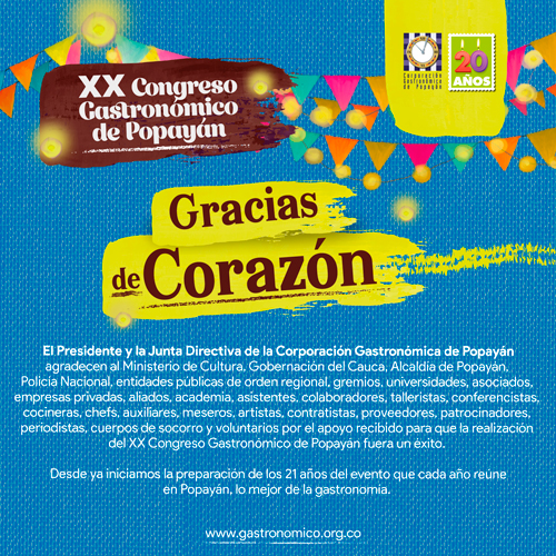 Celebración de los 20 años del Congreso Gastronómico Celebración de los 20 años del Congreso Gastronómico