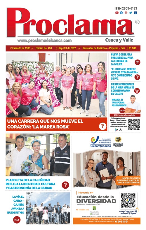 En circulación Edición Impresa #450 de Proclama Cauca y Valle En circulación Edición Impresa #450 de Proclama Cauca y Valle