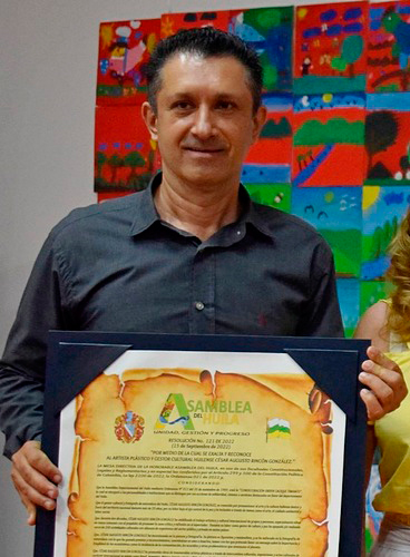 Reconocimiento de la Asamblea Departamental a César Rincón Reconocimiento de la Asamblea Departamental a César Rincón