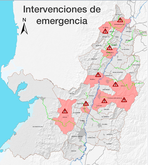 mapa de municipios con intervenciones de emergencia mapa de municipios con intervenciones de emergencia