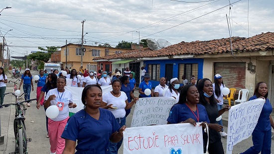 Exigen respeto por la vida de los trabajadores de la salud desde Guachené Exigen respeto por la vida de los trabajadores de la salud desde Guachené