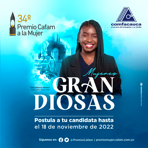 Inicia convocatoria al premio Mujer Cauca 2022 Inicia convocatoria al premio Mujer Cauca 2022
