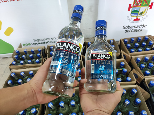 Nuevo decomiso de aguardiente Blanco del Valle Nuevo decomiso de aguardiente Blanco del Valle
