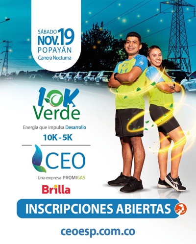 Carrera 10K Verde - Energía que impulsa desarrollo Carrera 10K Verde - Energía que impulsa desarrollo
