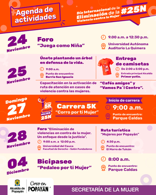 Popayán dice NO a la violencia a la mujer Popayán dice NO a la violencia a la mujer
