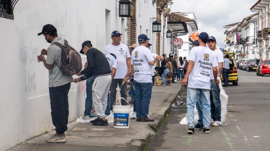 Popayán vivió la “Pintatón” como antesala de la navidad Popayán vivió la “Pintatón” como antesala de la navidad
