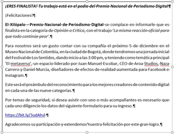 El desprestigio afectó al Premio Nacional de Periodismo Digital El desprestigio afectó al Premio Nacional de Periodismo Digital