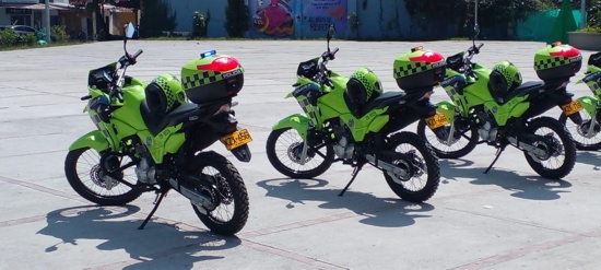En Puerto Tejada se refuerza la seguridad - Entregan nuevas motos para la Policía