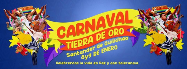 Domingo y lunes, Carnaval de la Paz y la Tolerancia, en Quilichao Domingo y lunes, Carnaval de la Paz y la Tolerancia, en Quilichao