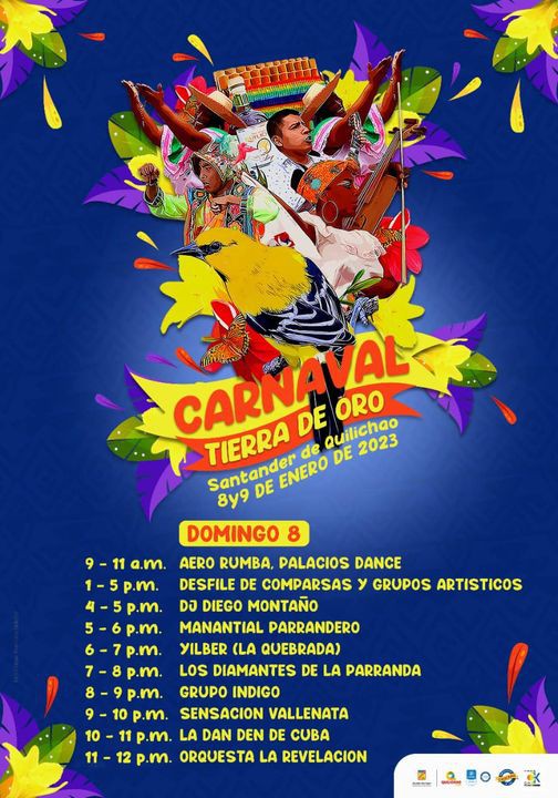 Domingo y lunes, Carnaval de la Paz y la Tolerancia, en Quilichao Domingo y lunes, Carnaval de la Paz y la Tolerancia, en Quilichao