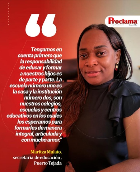 Inicia nuevo año escolar en Puerto Tejada - Maritza Mulato - Secretaria de Educación y TIC