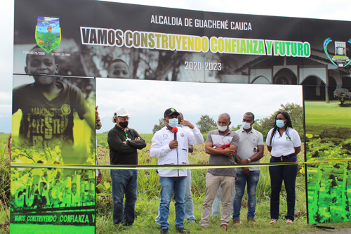 "Vamos construyendo confianza y futuro en Guachené" "Vamos construyendo confianza y futuro en Guachené"