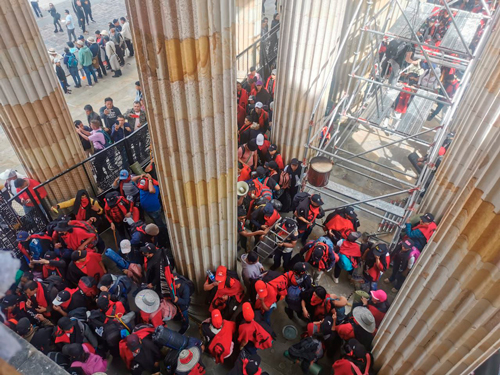 Desinformaron sobre protesta de educadores en el Congreso